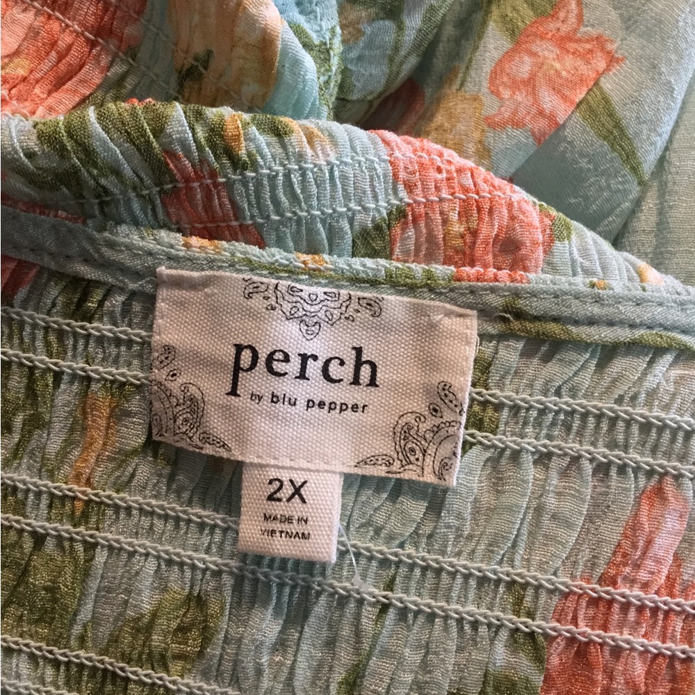 Perch Blu Pepper Floral Midi Tiered Dress - Picture 7 of 7